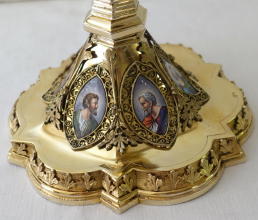 Solid silver gilt antique Gothic Chalice.